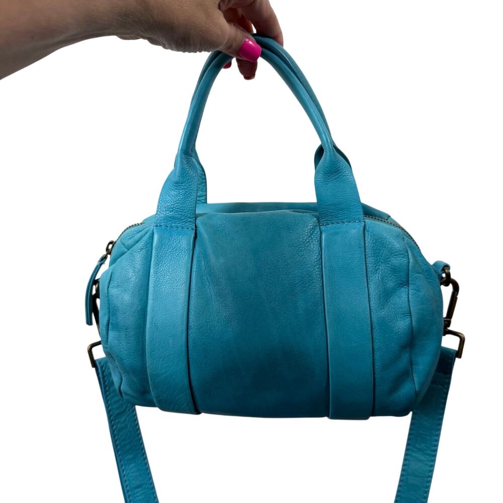 Latico Turquoise Billie Leather Crossbody Bag Mini Duffel